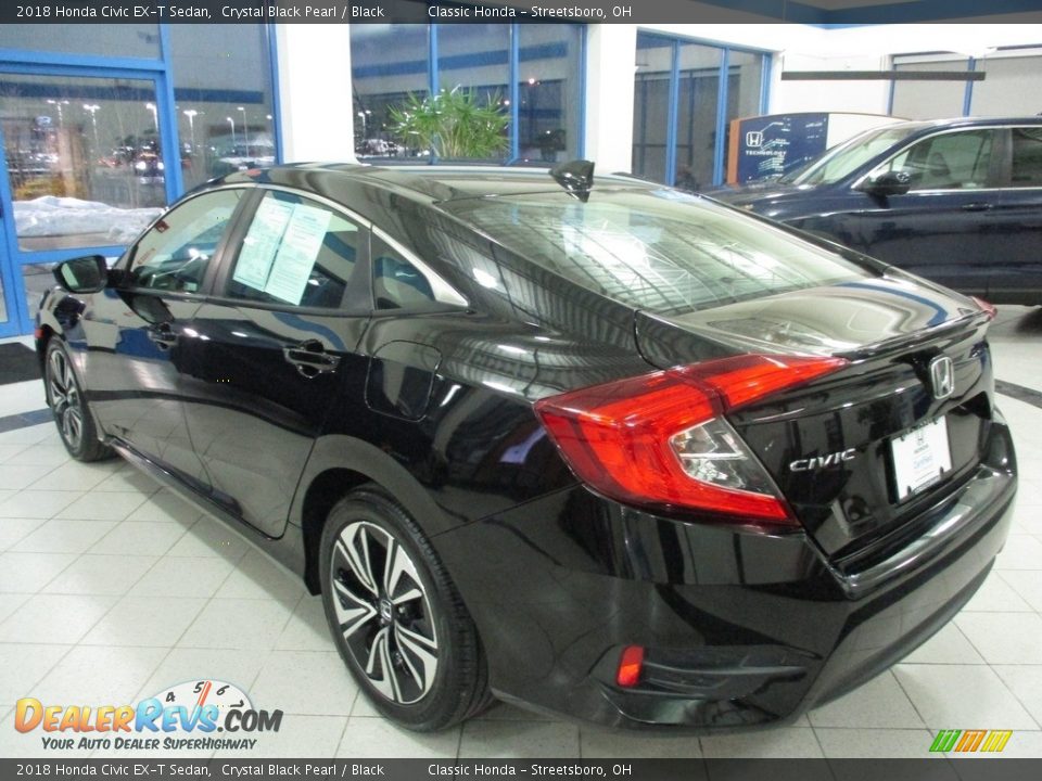 2018 Honda Civic EX-T Sedan Crystal Black Pearl / Black Photo #9