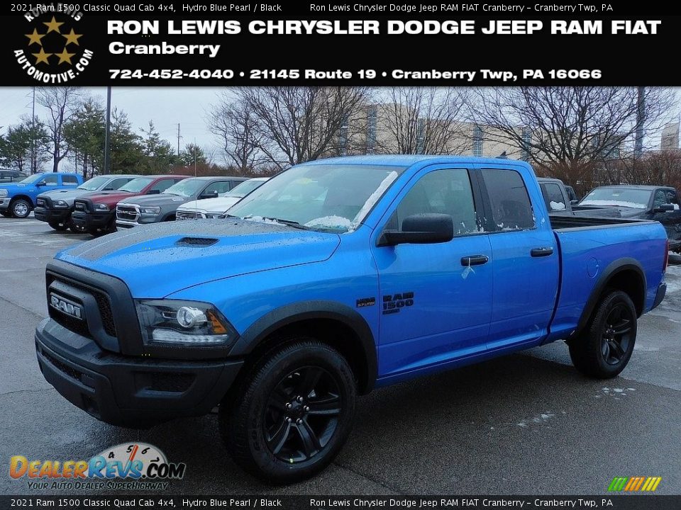 2021 Ram 1500 Classic Quad Cab 4x4 Hydro Blue Pearl / Black Photo #1
