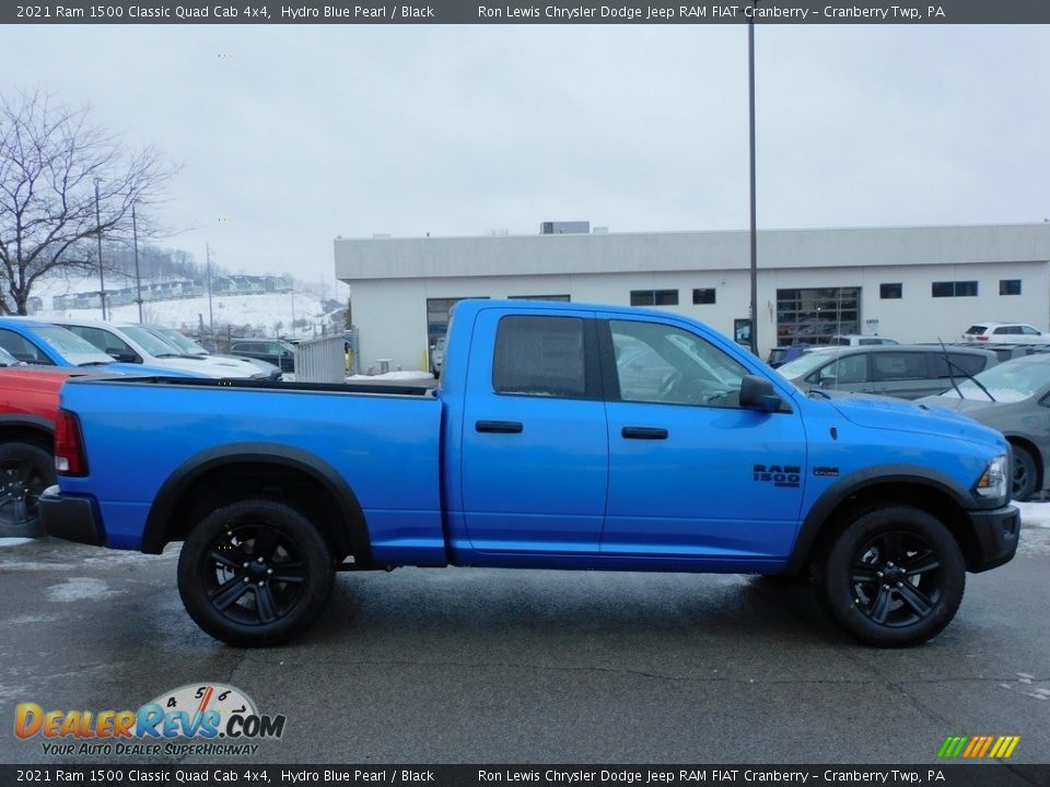 2021 Ram 1500 Classic Quad Cab 4x4 Hydro Blue Pearl / Black Photo #4