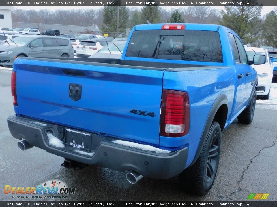 2021 Ram 1500 Classic Quad Cab 4x4 Hydro Blue Pearl / Black Photo #5