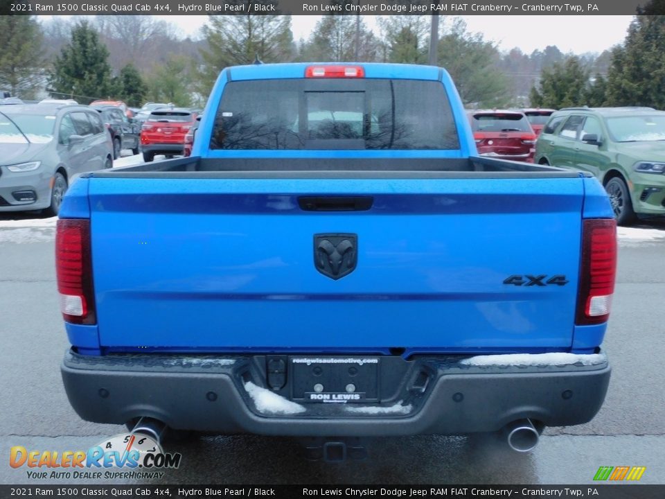 2021 Ram 1500 Classic Quad Cab 4x4 Hydro Blue Pearl / Black Photo #6