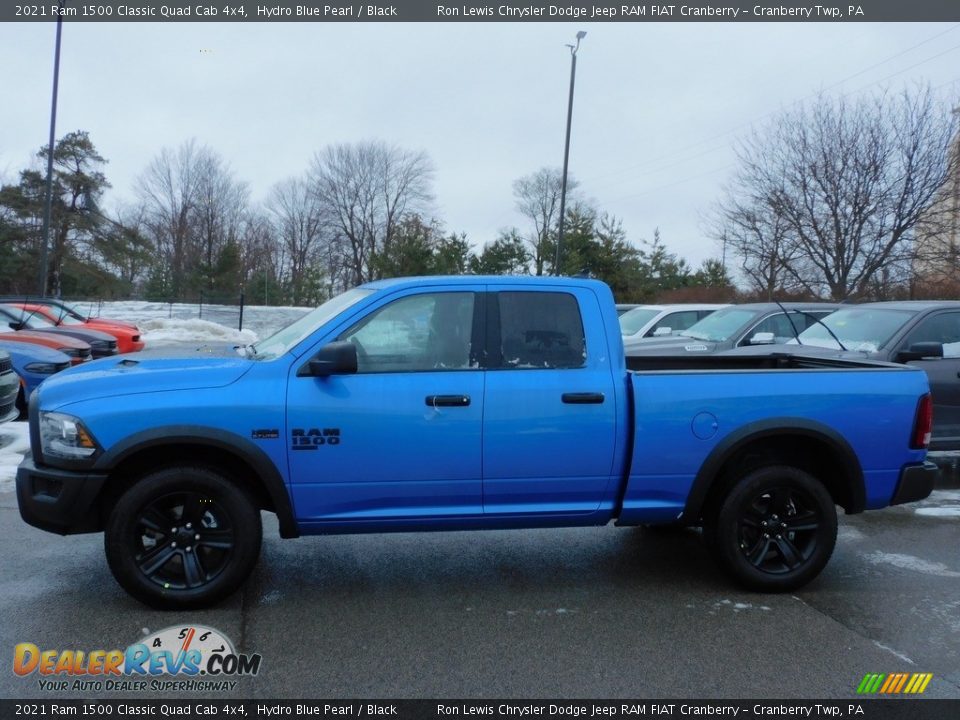 2021 Ram 1500 Classic Quad Cab 4x4 Hydro Blue Pearl / Black Photo #9