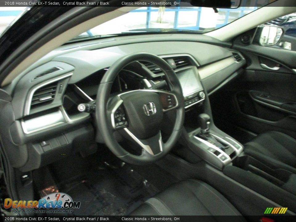 2018 Honda Civic EX-T Sedan Crystal Black Pearl / Black Photo #27