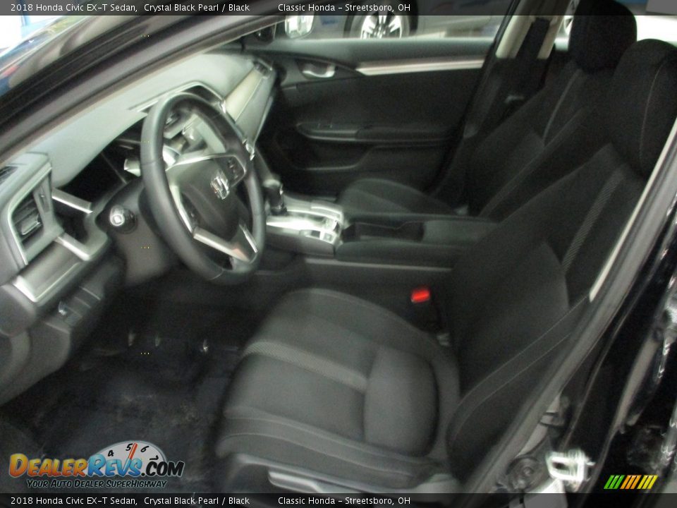 2018 Honda Civic EX-T Sedan Crystal Black Pearl / Black Photo #28