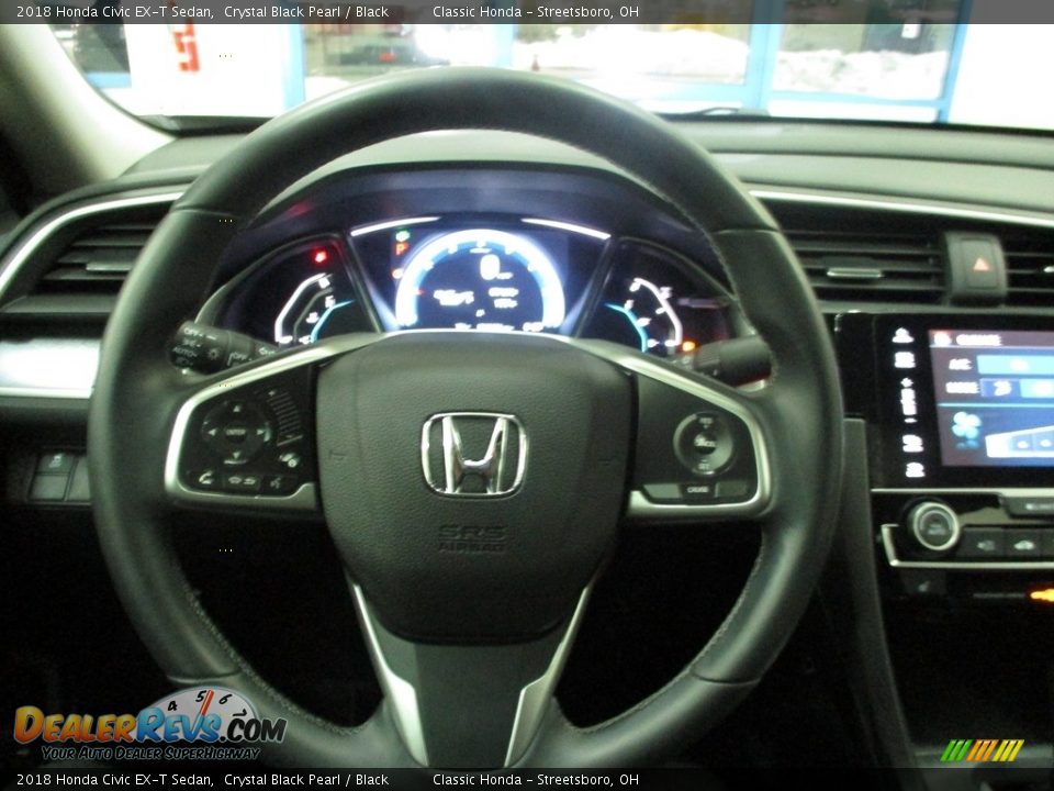 2018 Honda Civic EX-T Sedan Crystal Black Pearl / Black Photo #29