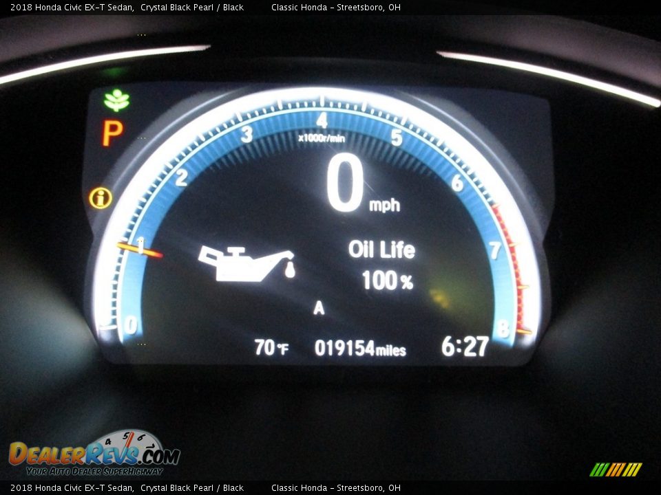 2018 Honda Civic EX-T Sedan Crystal Black Pearl / Black Photo #31