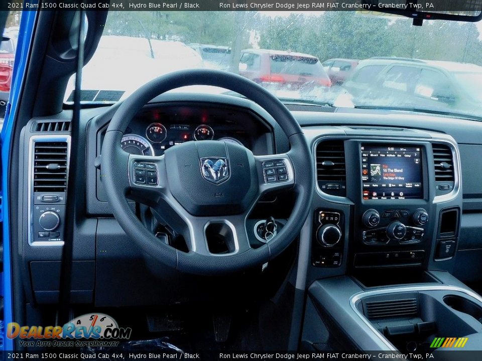 2021 Ram 1500 Classic Quad Cab 4x4 Hydro Blue Pearl / Black Photo #14