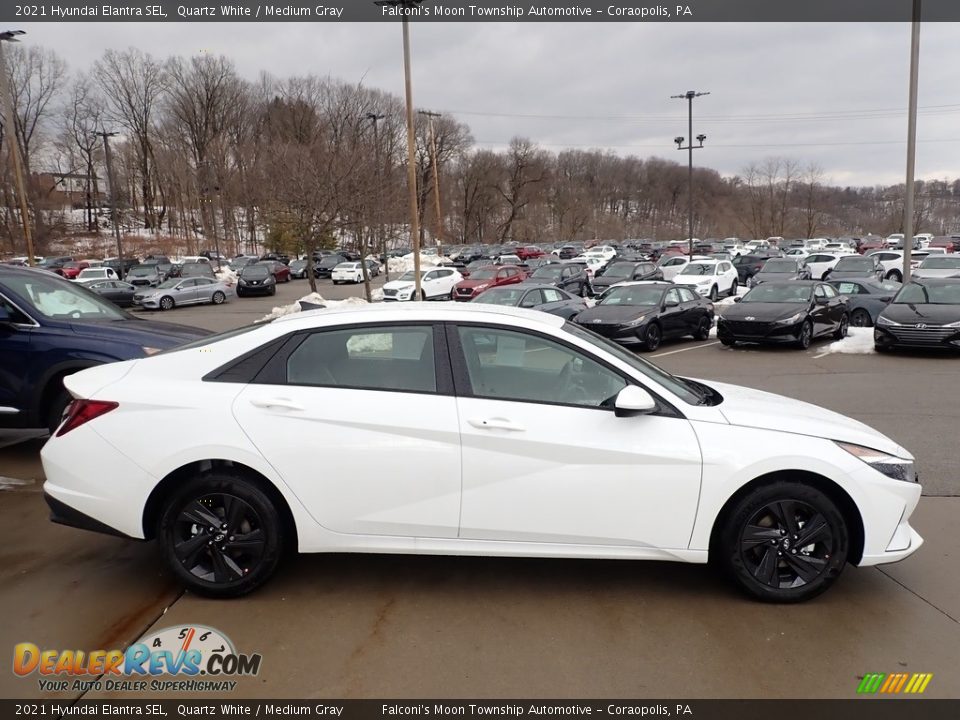 2021 Hyundai Elantra SEL Quartz White / Medium Gray Photo #1