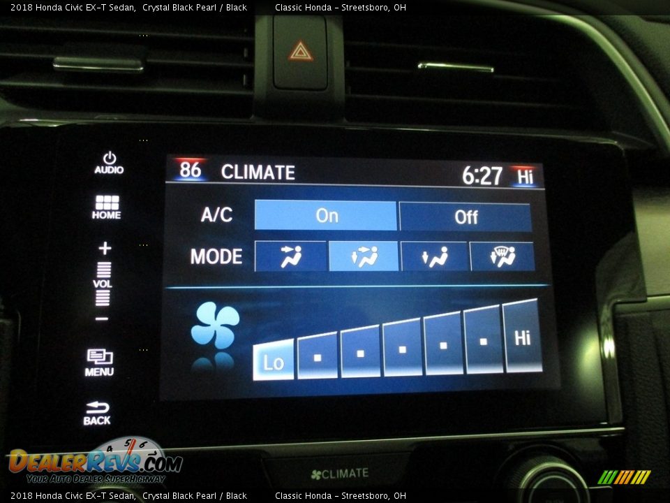 2018 Honda Civic EX-T Sedan Crystal Black Pearl / Black Photo #34
