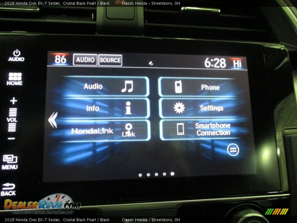 2018 Honda Civic EX-T Sedan Crystal Black Pearl / Black Photo #35
