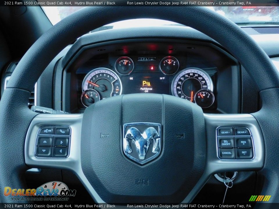 2021 Ram 1500 Classic Quad Cab 4x4 Hydro Blue Pearl / Black Photo #19
