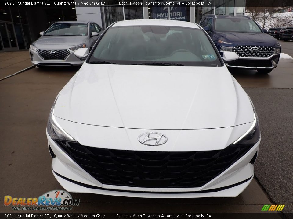 2021 Hyundai Elantra SEL Quartz White / Medium Gray Photo #4