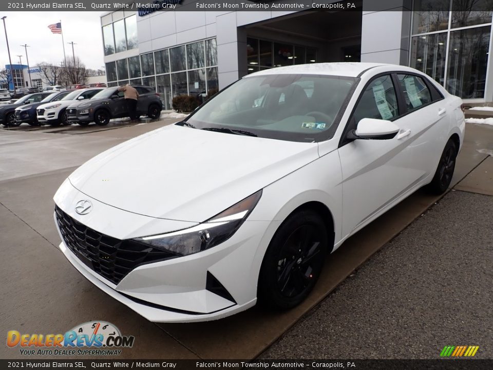 2021 Hyundai Elantra SEL Quartz White / Medium Gray Photo #5