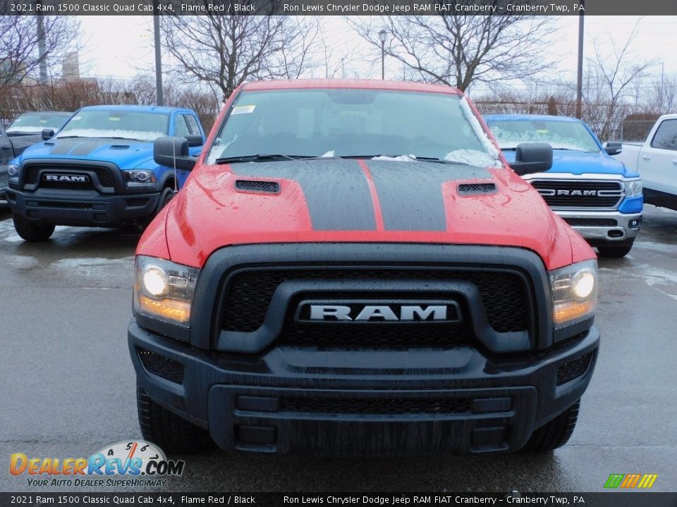 2021 Ram 1500 Classic Quad Cab 4x4 Flame Red / Black Photo #2