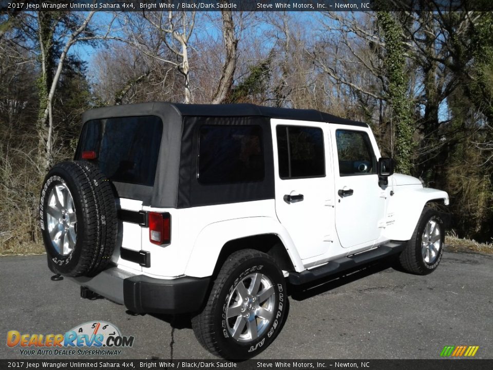 2017 Jeep Wrangler Unlimited Sahara 4x4 Bright White / Black/Dark Saddle Photo #6