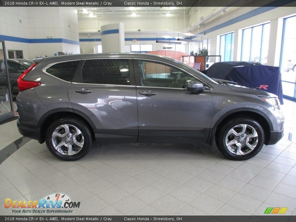 2018 Honda CR-V EX-L AWD Modern Steel Metallic / Gray Photo #4