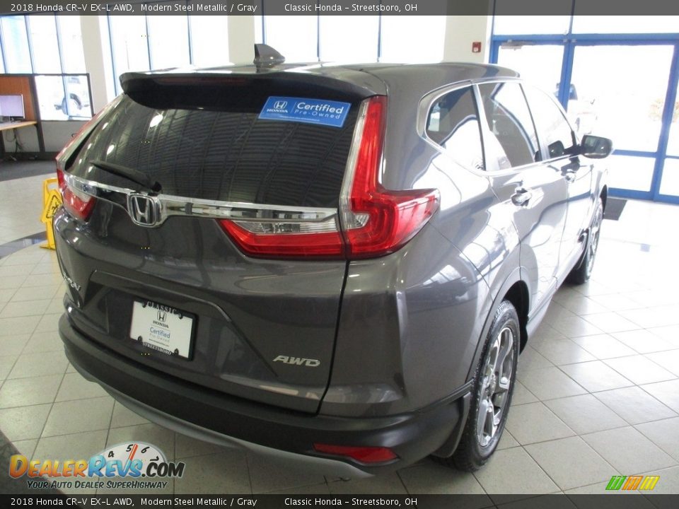 2018 Honda CR-V EX-L AWD Modern Steel Metallic / Gray Photo #7
