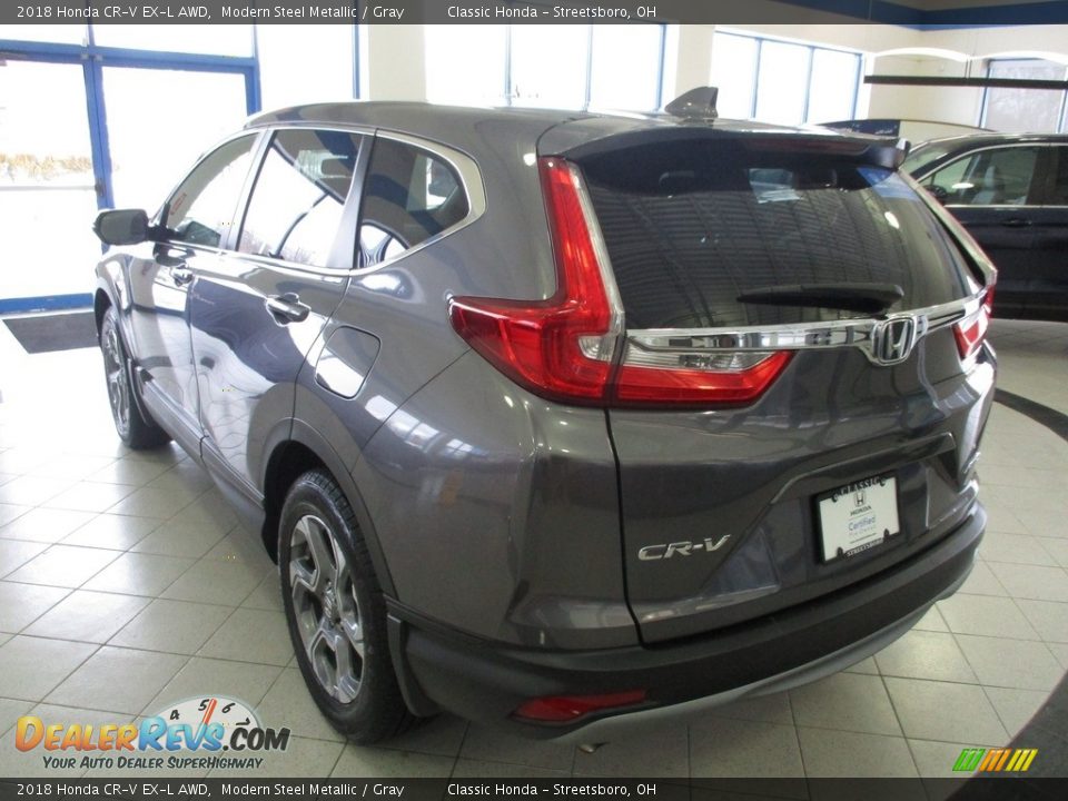 2018 Honda CR-V EX-L AWD Modern Steel Metallic / Gray Photo #9
