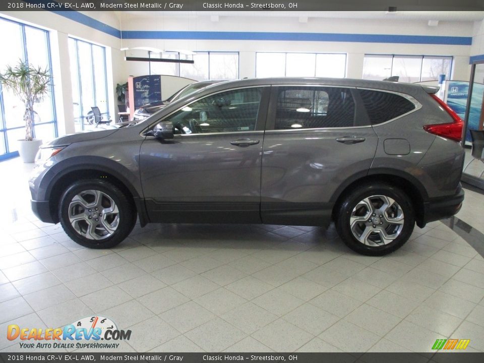 2018 Honda CR-V EX-L AWD Modern Steel Metallic / Gray Photo #10