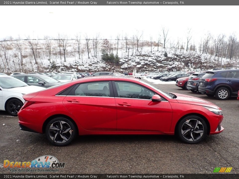 2021 Hyundai Elantra Limited Scarlet Red Pearl / Medium Gray Photo #1