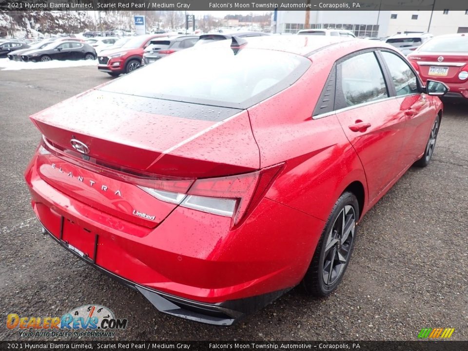 2021 Hyundai Elantra Limited Scarlet Red Pearl / Medium Gray Photo #2