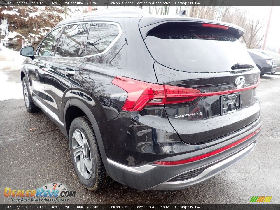 2021 Hyundai Santa Fe SEL AWD Twilight Black / Gray Photo #6