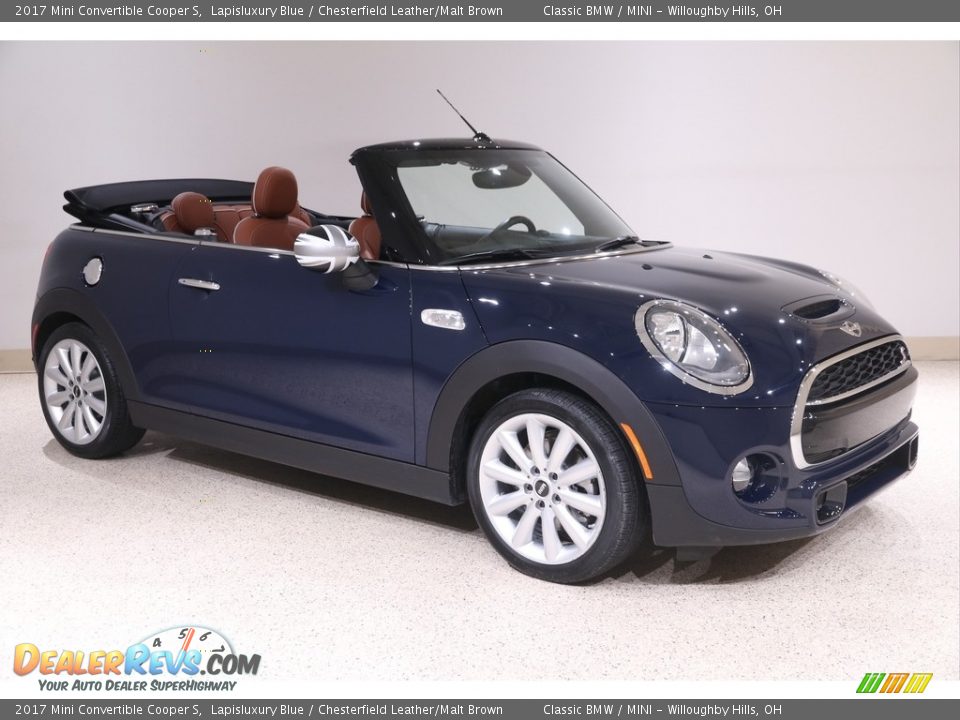 2017 Mini Convertible Cooper S Lapisluxury Blue / Chesterfield Leather/Malt Brown Photo #1