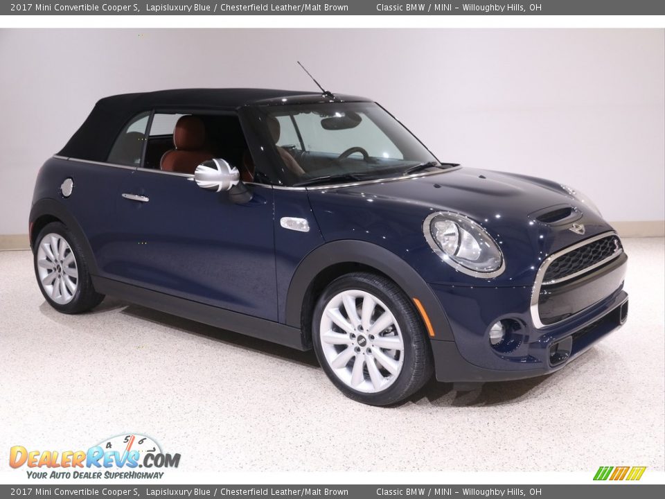 2017 Mini Convertible Cooper S Lapisluxury Blue / Chesterfield Leather/Malt Brown Photo #2