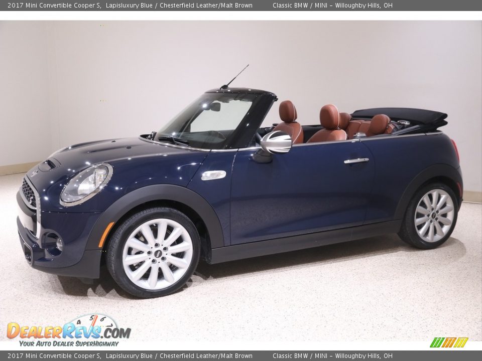 2017 Mini Convertible Cooper S Lapisluxury Blue / Chesterfield Leather/Malt Brown Photo #4