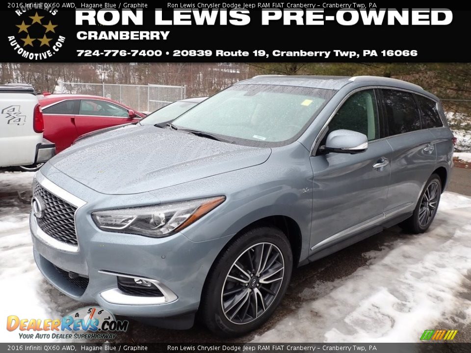 2016 Infiniti QX60 AWD Hagane Blue / Graphite Photo #1