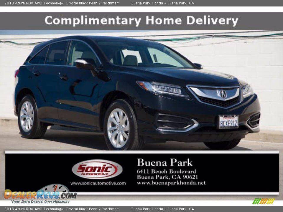 2018 Acura RDX AWD Technology Crystal Black Pearl / Parchment Photo #1