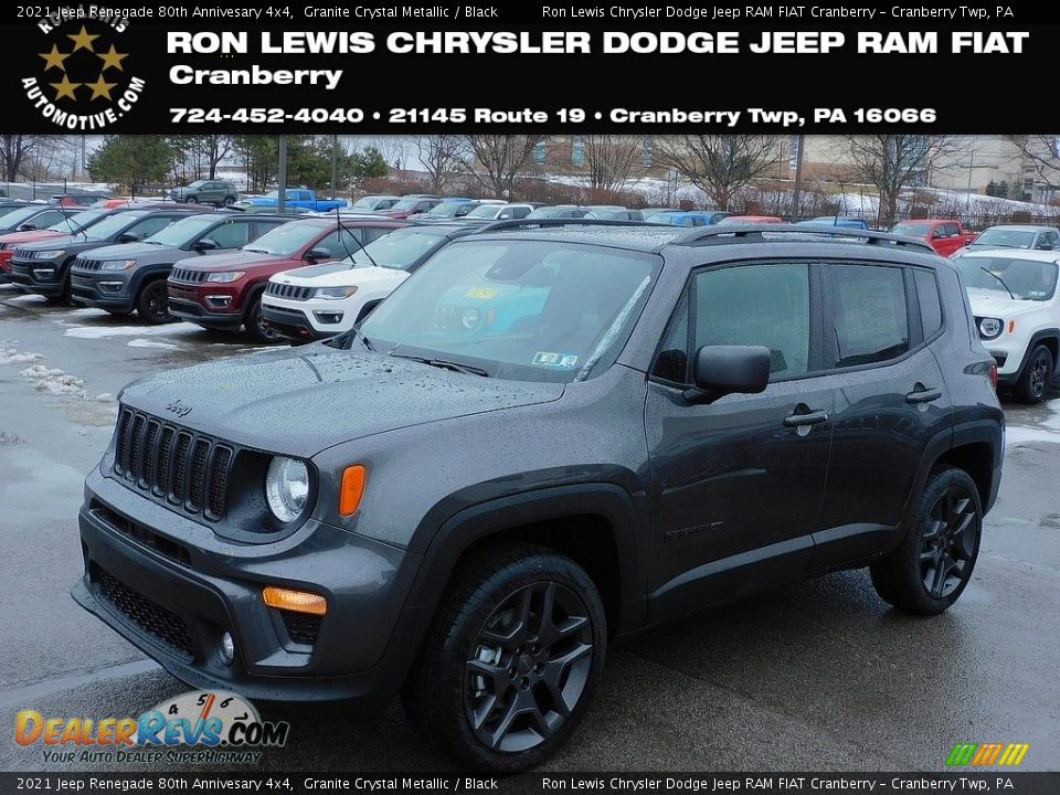 2021 Jeep Renegade 80th Annivesary 4x4 Granite Crystal Metallic / Black Photo #1