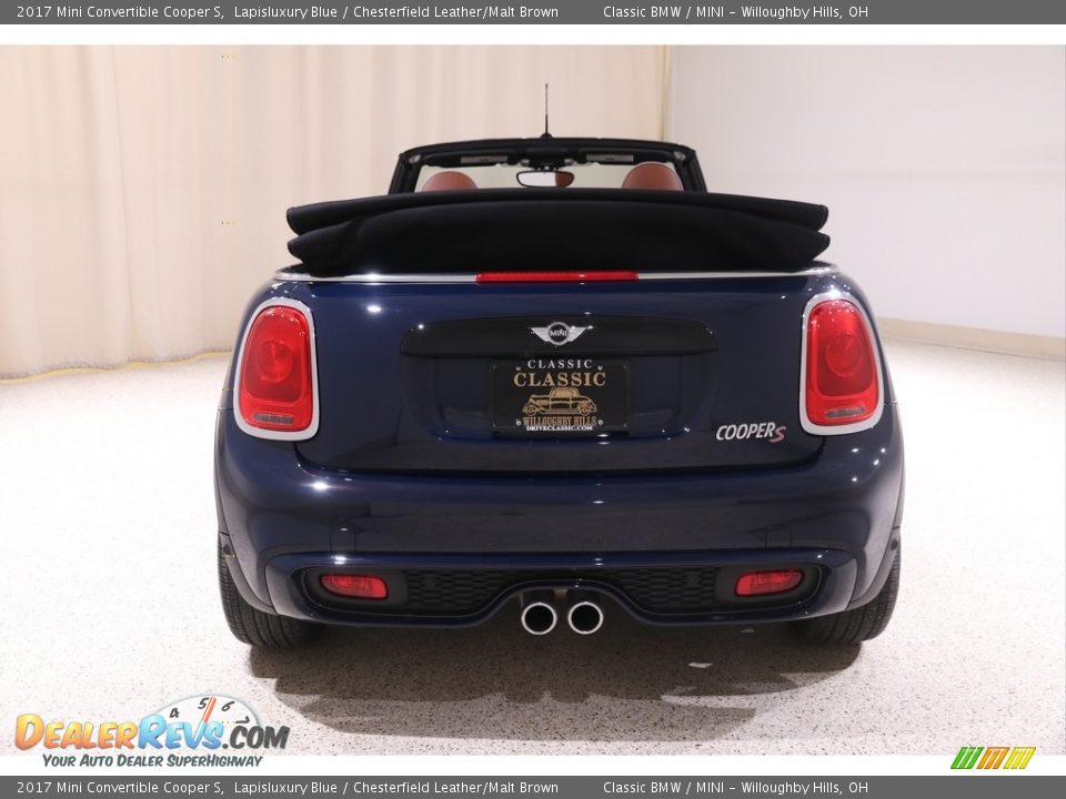 2017 Mini Convertible Cooper S Lapisluxury Blue / Chesterfield Leather/Malt Brown Photo #20