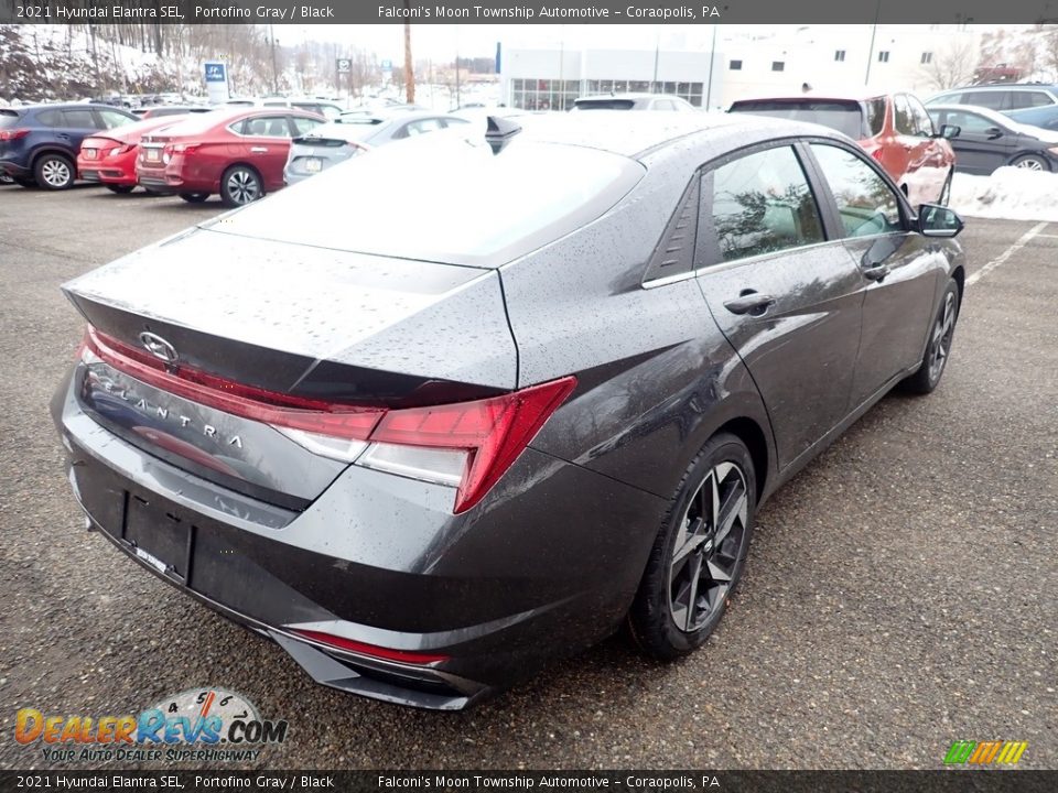 2021 Hyundai Elantra SEL Portofino Gray / Black Photo #2