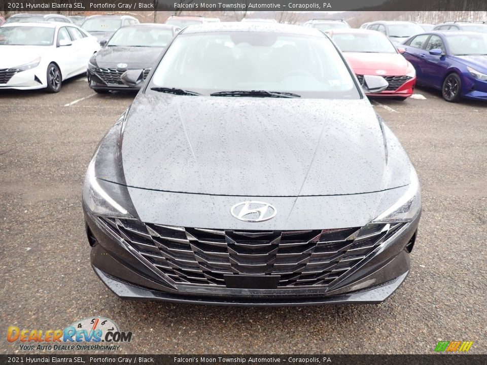 2021 Hyundai Elantra SEL Portofino Gray / Black Photo #4