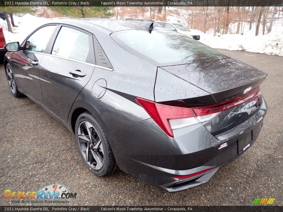 2021 Hyundai Elantra SEL Portofino Gray / Black Photo #6