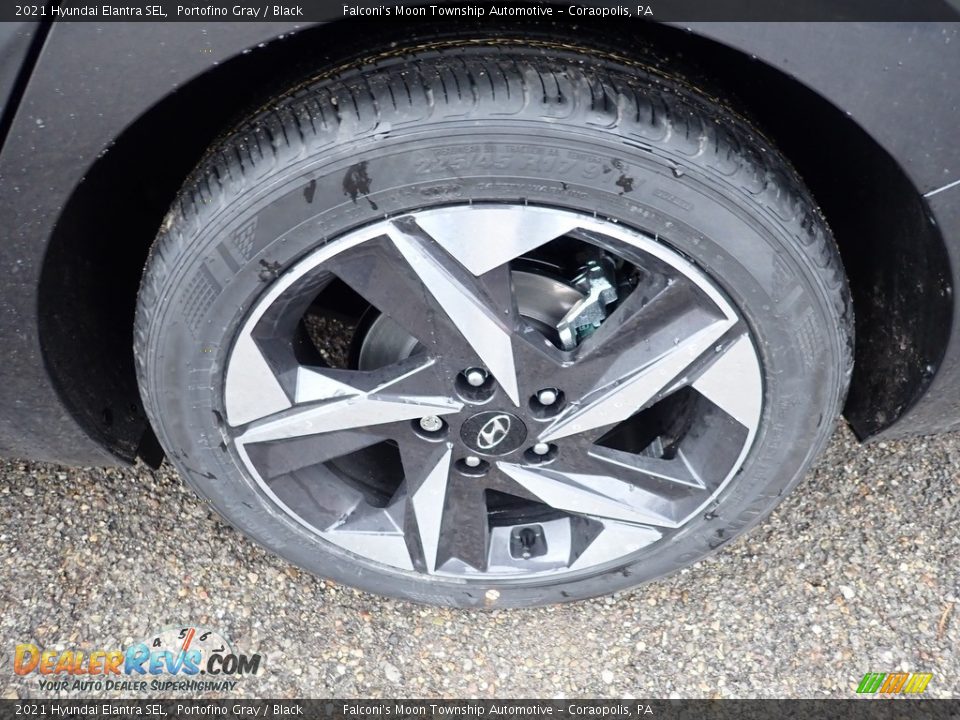 2021 Hyundai Elantra SEL Portofino Gray / Black Photo #7