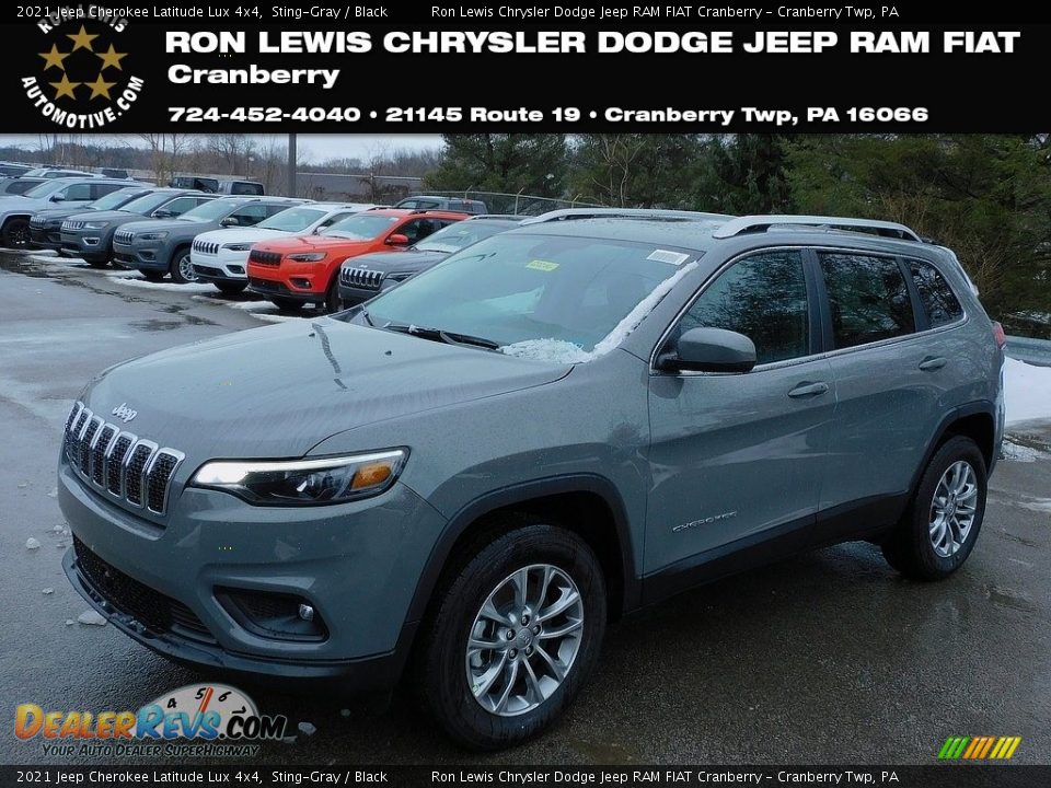 2021 Jeep Cherokee Latitude Lux 4x4 Sting-Gray / Black Photo #1