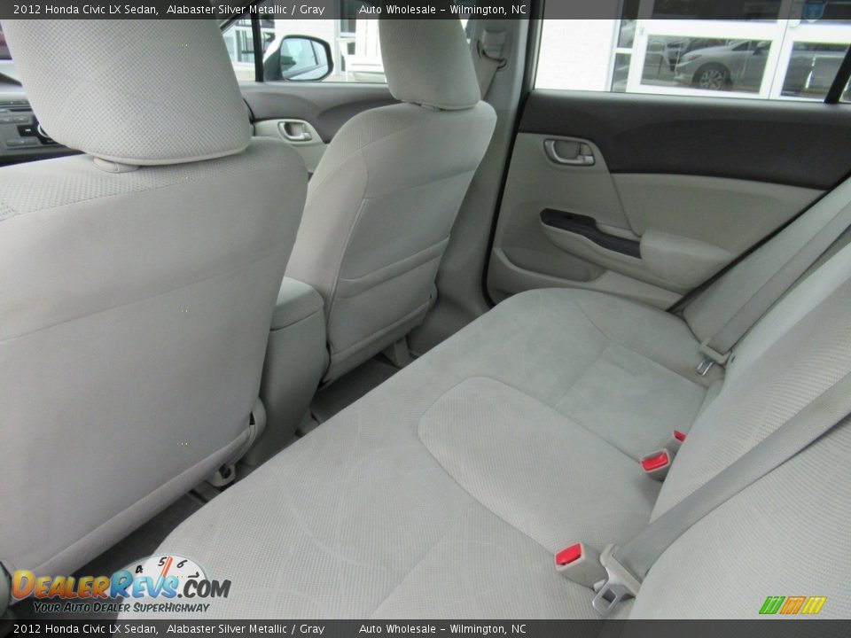 2012 Honda Civic LX Sedan Alabaster Silver Metallic / Gray Photo #12