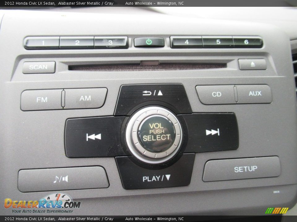 2012 Honda Civic LX Sedan Alabaster Silver Metallic / Gray Photo #18