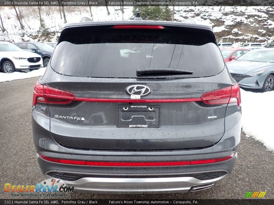 2021 Hyundai Santa Fe SEL AWD Portofino Gray / Black Photo #4