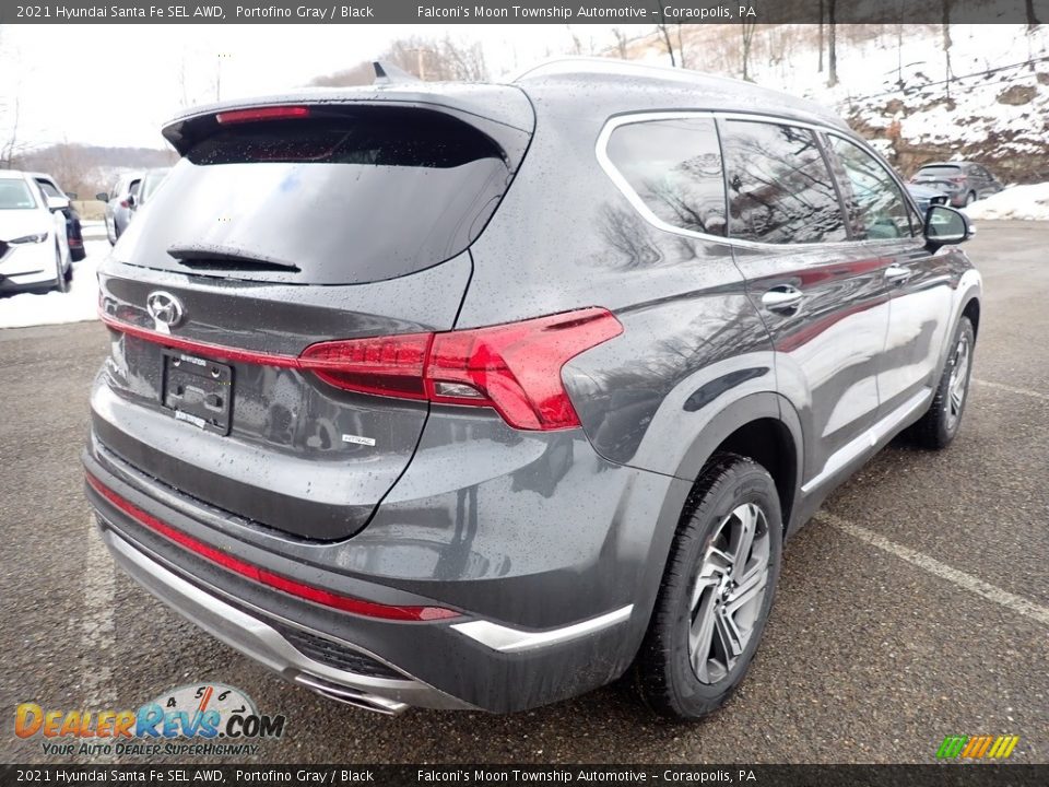 2021 Hyundai Santa Fe SEL AWD Portofino Gray / Black Photo #5