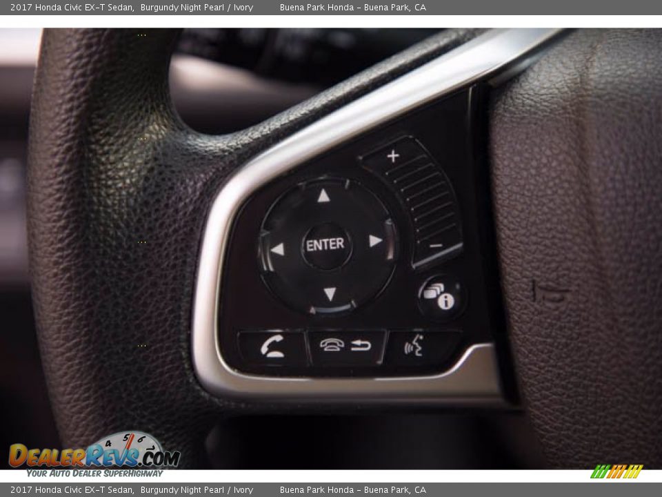 2017 Honda Civic EX-T Sedan Steering Wheel Photo #14