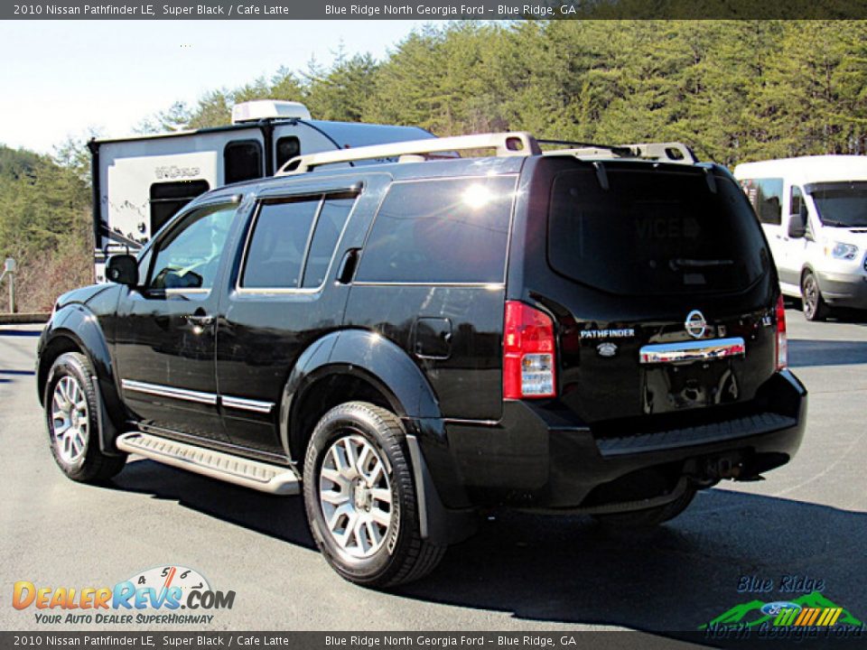 2010 Nissan Pathfinder LE Super Black / Cafe Latte Photo #3