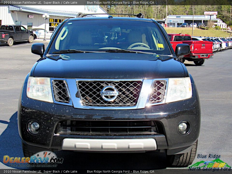 2010 Nissan Pathfinder LE Super Black / Cafe Latte Photo #8