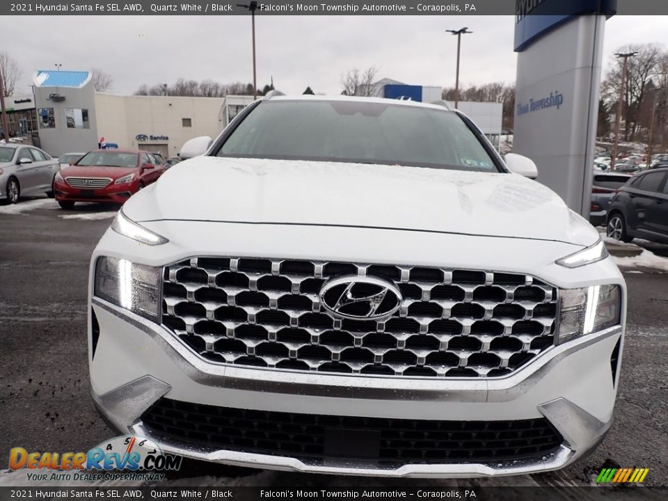 2021 Hyundai Santa Fe SEL AWD Quartz White / Black Photo #4