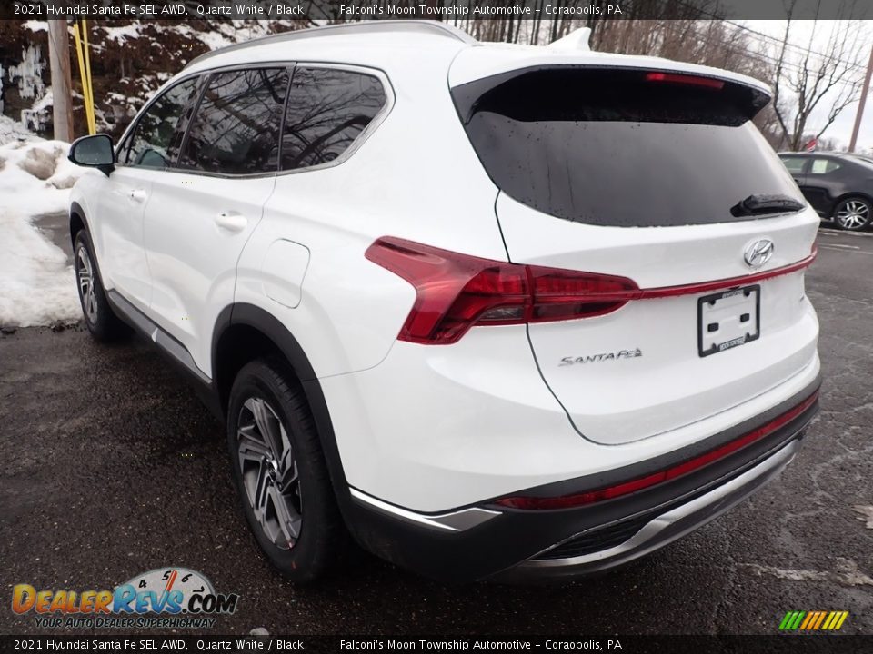 2021 Hyundai Santa Fe SEL AWD Quartz White / Black Photo #6