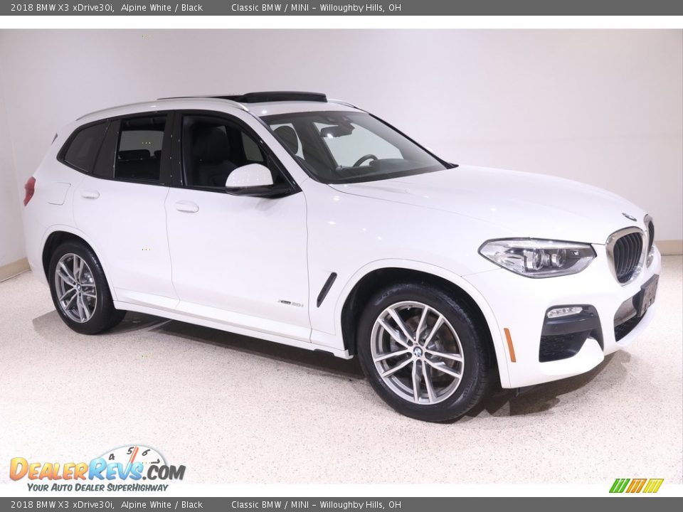 2018 BMW X3 xDrive30i Alpine White / Black Photo #1