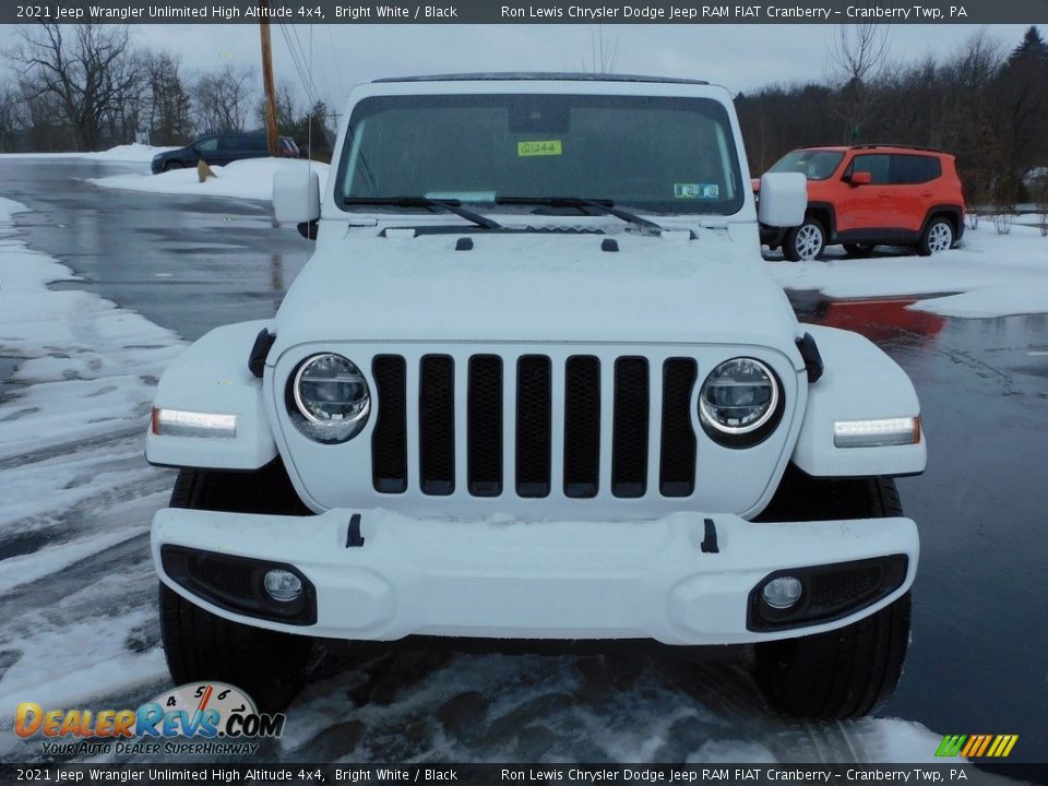 2021 Jeep Wrangler Unlimited High Altitude 4x4 Bright White / Black Photo #2