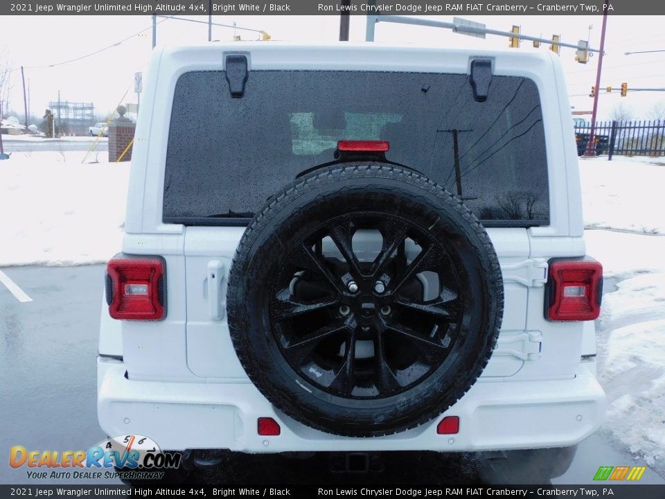 2021 Jeep Wrangler Unlimited High Altitude 4x4 Bright White / Black Photo #6